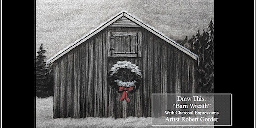 Charcoal Drawing Event "Barn Wreath" in Stevens Po | District 1 Brewing Company