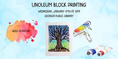 Linoleum Block Printing | Town of Georgia Public Library