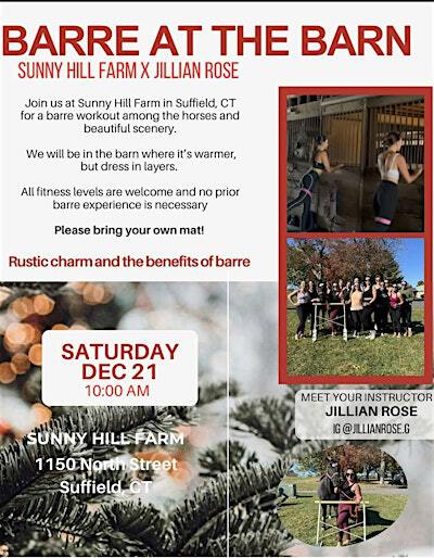 Barre at The Barn 12/21 | Sunny Hill Farm