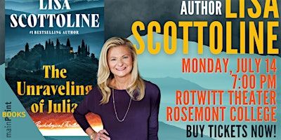 Lisa Scottoline, "The Unraveling of Julia" Book Launch | Rosemont College, Rotwitt Theater of the McShain Performing Arts Center