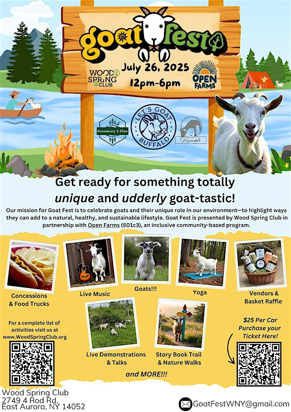 Goat Fest 2025: Music, Food, Vendors, Basket Raffle, and of course - Goats! | Wood Spring Club