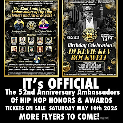 The52nd Anniversary of Hip Hop Ambassadors Honors & Awards | Andrew Freedman Home