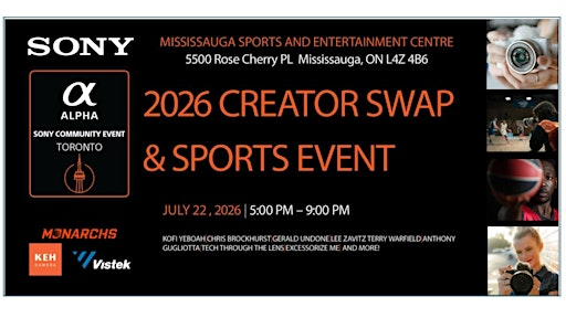 2026 Creators Swap Meet & Sports Event | Mississauga Sports & Entertainment Centre Sportsplex