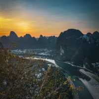 Sunset views on Lao Zhai Mountain | Xinping