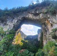 Hiking in Binlang Valley Scenic area