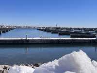 Bronte Heritage Waterfront Park in winter.