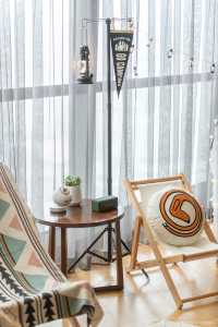 1-year-old baby can also stay in the camping-themed room, understood by moms and babies.