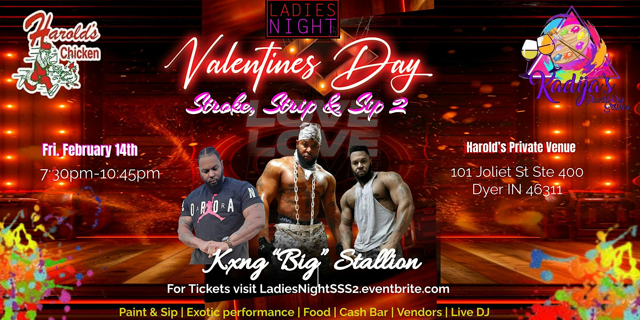 Ladies Night Stroke Strip & Sip (Art & Exotic Show) | Harold's Private Venue
