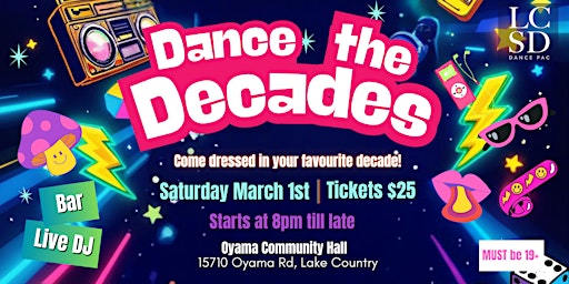 Dance the Decades | Oyama Community Club