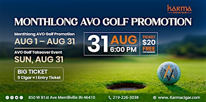 AVO Golf Takeover Event | Karma Cigar Bar