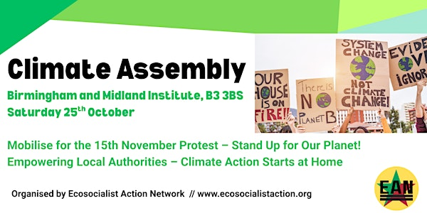 Birmingham Climate Assembly - think global act local! | Birmingham & Midland Institute