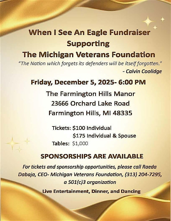 When I See an Eagle Fundraiser | Farmington Hills Manor