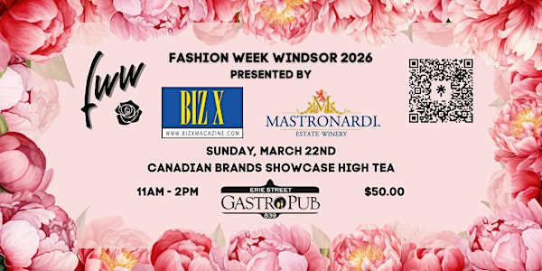 Fashion Week Windsor-Essex 2026 Canadian Brands Showcase | Erie St GastroPub