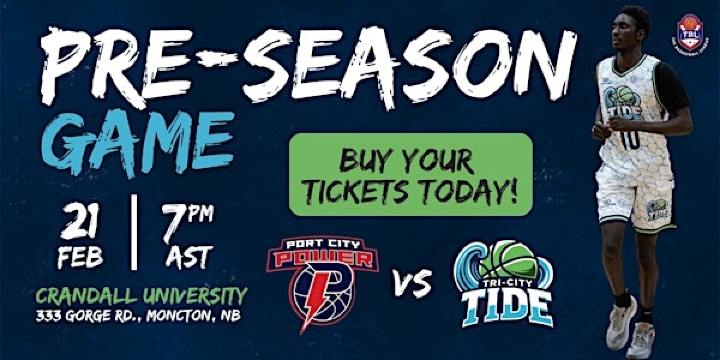 Port City Power vs. Tri-City Tide (Pre-Season Game) | Crandall University