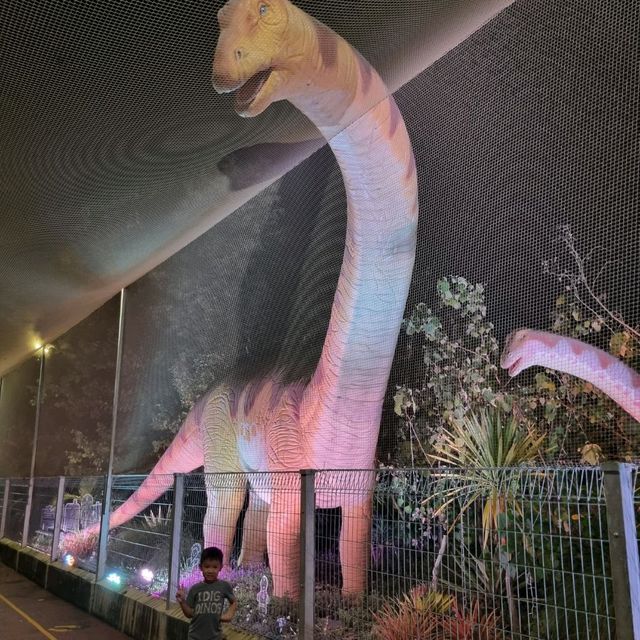 Christmas Lights With The Dinosaurs