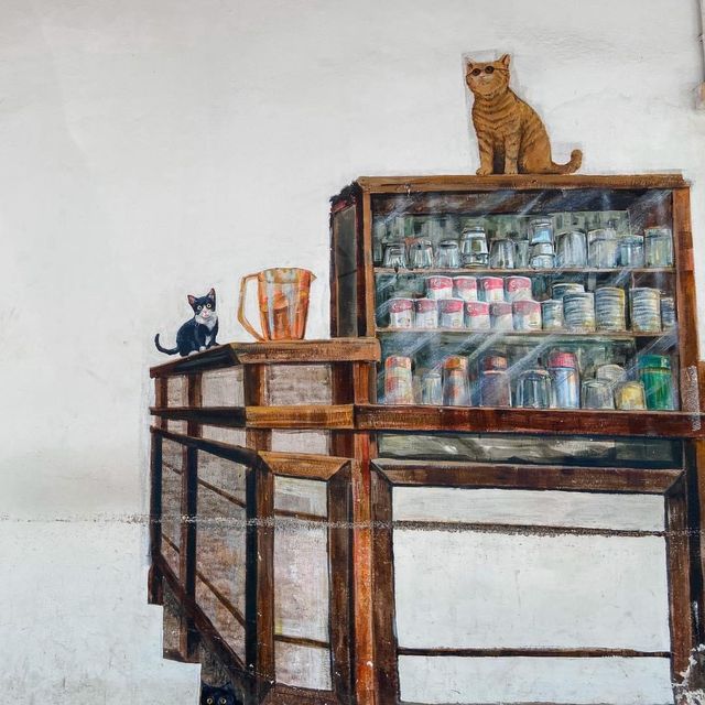 Street Art เบตง มีแมวเต็มไปหมดเลย