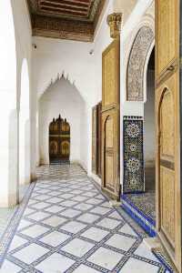 Visit the Royal Palace and Bahia Palace in Morocco.