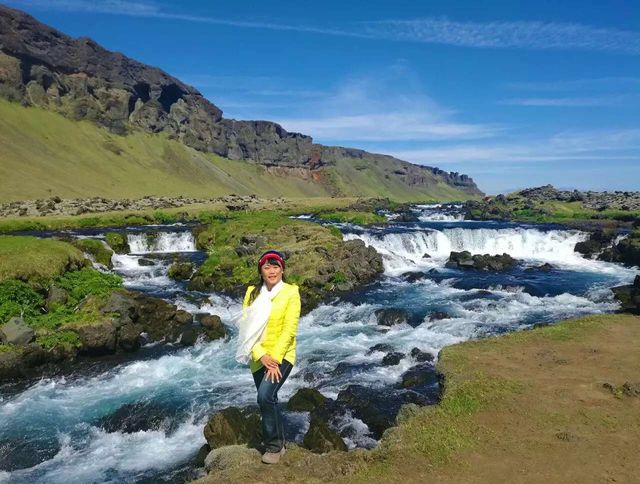 In June, Iceland, from Vik to the glacier lake, all the way.