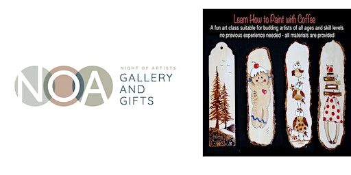 How to Paint With Coffee - Bookmarks with Linda Finstad | Night of Artists Gallery  in Bonnie Doon Centre