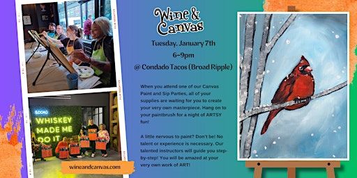 Paint and Sip: Winter Cardinal | Condado Tacos