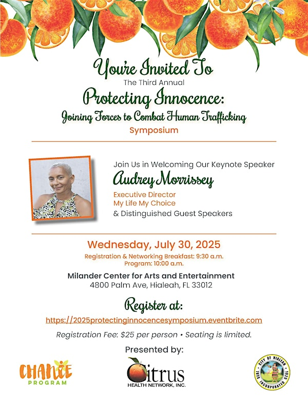 Protecting Innocence: Joining Forces to Combat Human Trafficking Symposium | Milander Center for Arts and Entertainment