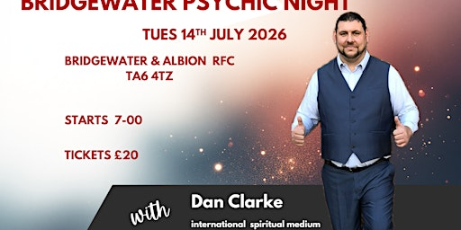 Bridgewater Psychic Night | Bridgwater & Albion Rugby Football Club