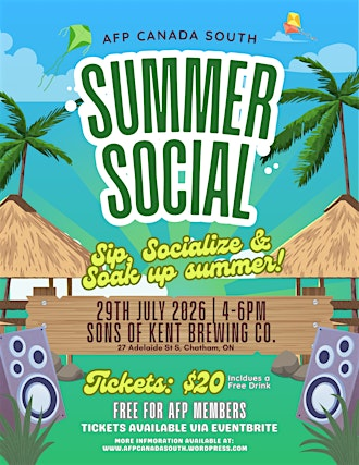 AFP Canada South- Summer Social Event | Sons of Kent Brewing Company