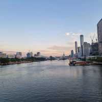 Beautiful Brisbane River With Sunrise