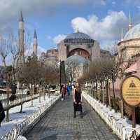 Istanbul Turkey features the Blue mosque.