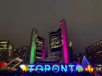 Awesome Lights Toronto Old City Hall at night