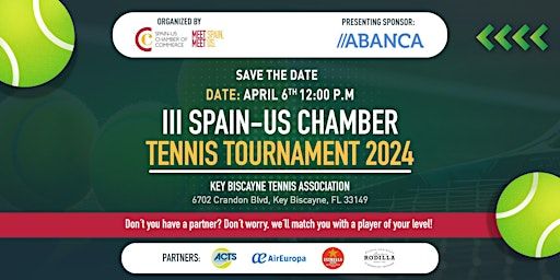 III Spain-US Chamber Tennis Tournament | Key Biscayne Tennis Association (KBTA)