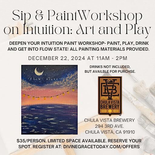 Sip & Paint Workshop on Intuition: Art and Play | Chula Vista Brewery