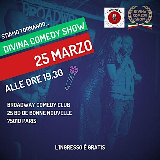 Divina Comedy Show - Marzo 2025 | Broadway Comedy Club Paris