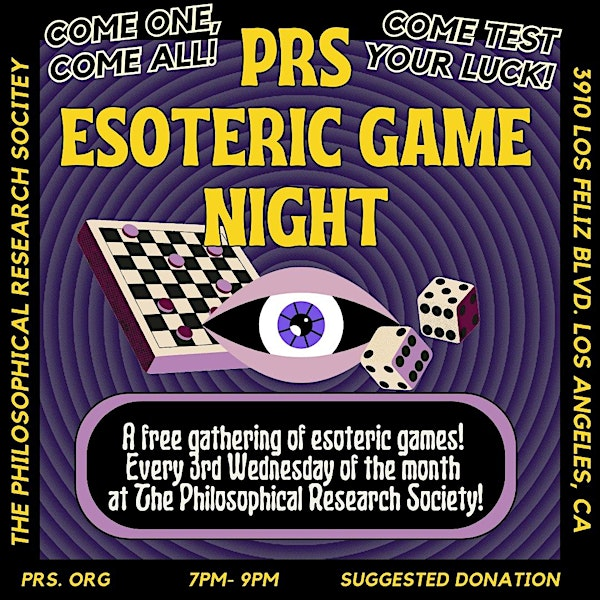 Esoteric Game Night! | Philosophical Research Society