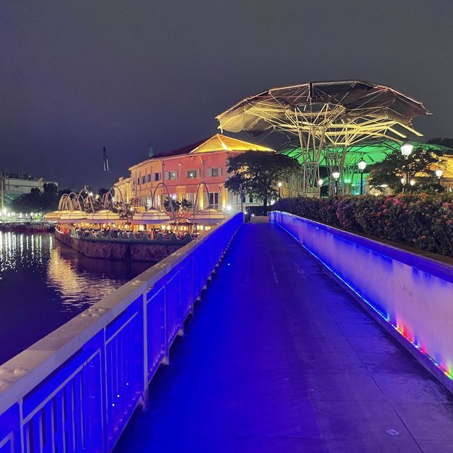 新加坡河岸夜色