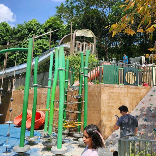 Outdoor fun playground with the kids 