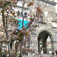 Stepping into the old square of Bergamo