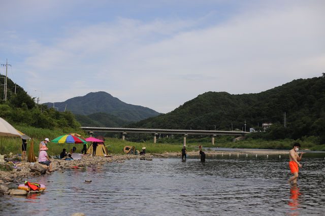 홍천 팔봉산 유원지 계곡