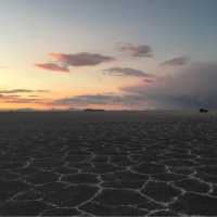 driving on the world’s largest salt flat