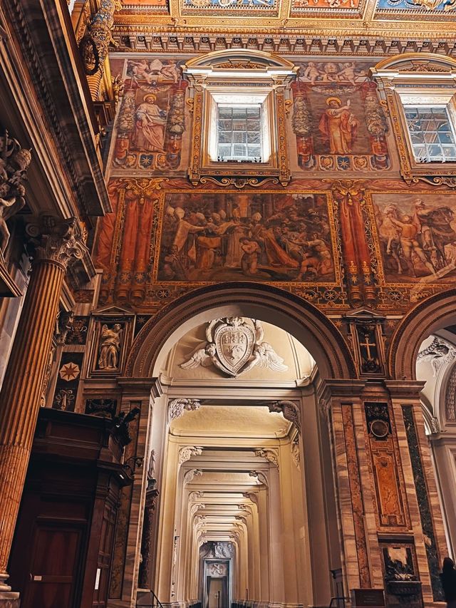 Visiting one of the four major basilicas in Rome at night: the Basilica of St. John Lateran.