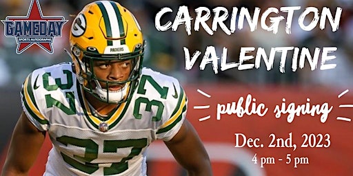 Carrington Valentine Green Bay Packers Public signing | D2 Sports Pub Stadium District