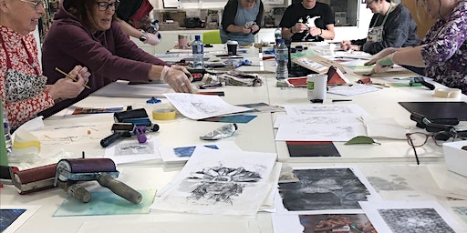 Get Busy at The Hive, a series of one-off workshops. Mono-printing | Leavesden Country Park