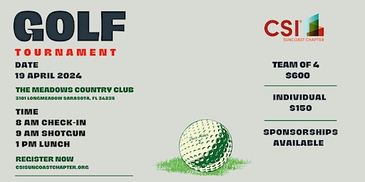CSI Suncoast Golf Tournament at The Meadows | 3101 Longmeadow