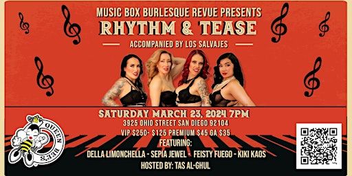 Rhythm & Tease with the Music Box Burlesque Revue | Queen Bee's Art and Cultural Center