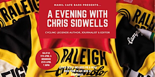 A Evening with Chris Sidwell - Cycling Legends | Mamil Cafe Bar