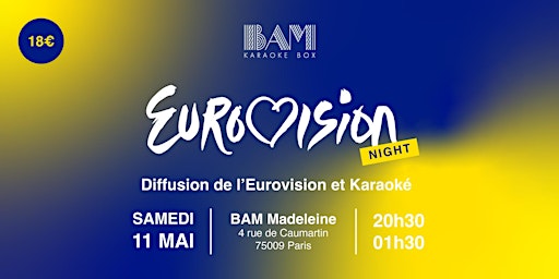 Eurovision night au BAM Karaoke Box Madeleine | BAM Karaoke Box Madeleine, Rue de Caumartin, Paris, France