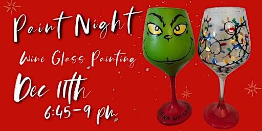 Christmas Wine Glass Paint Night | Not so Bizarre Avenue Cafe