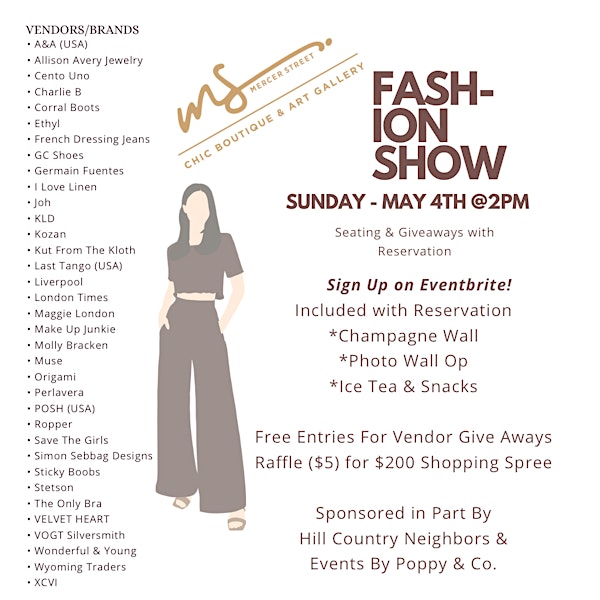 Mercer St Chic Boutique Fashion Show | 332 W Mercer St