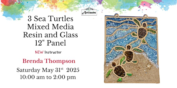 3 Sea Turtles Resin Panel | Artisans