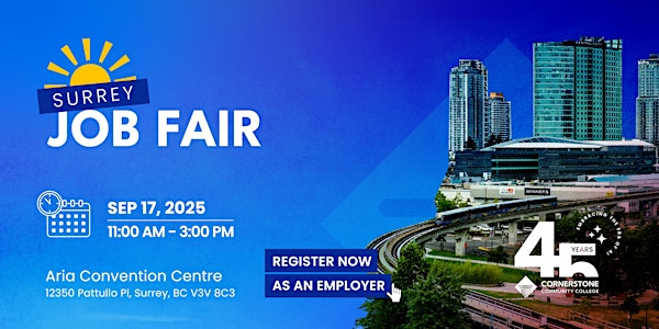 Surrey Job Fair - Employers Registration | Aria Banquet & Convention Centre